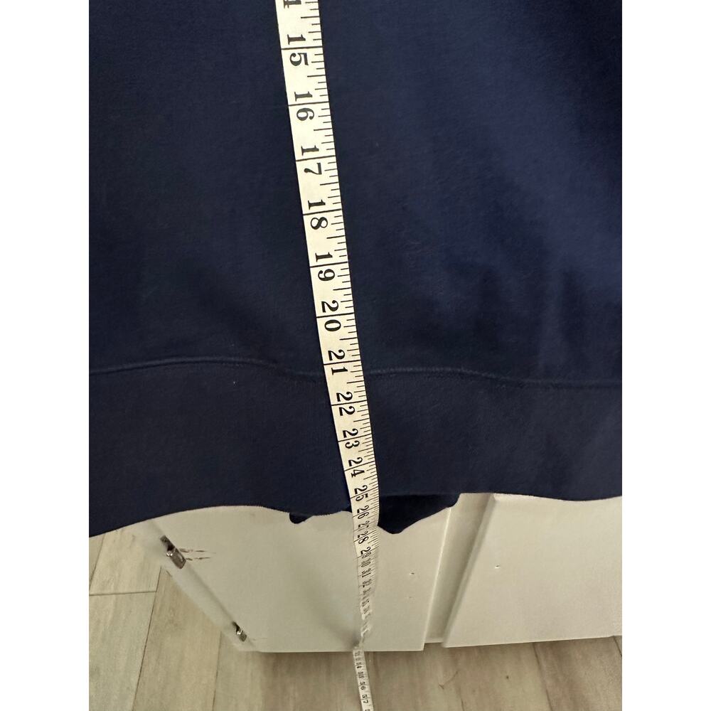 Ralph Lauren Navy Blue Sweater With Bronze Braided Gold Trimned Arms Size XL - Picture 12 of 12